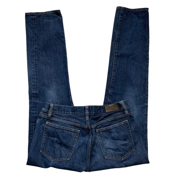 JCrew The Driggs Jeans Mens 32x32 Straight Whiskers Dark Wash Streetwear Denim - Picture 7 of 10